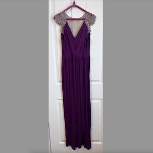 Modcloth Jersey and Crochet Maxi Dress